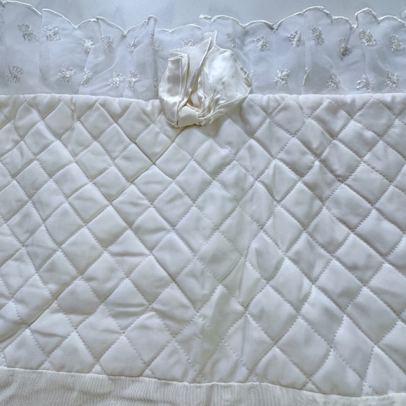 Vintage Mid Century Stroller baby blanket, felted cats appliqués - Picture 8 of 9